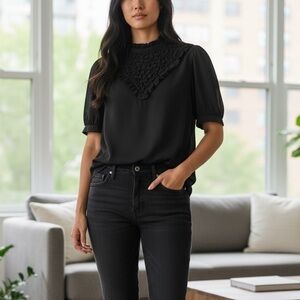 GO BY GO SILK Black Straight Leg Women's Jeans